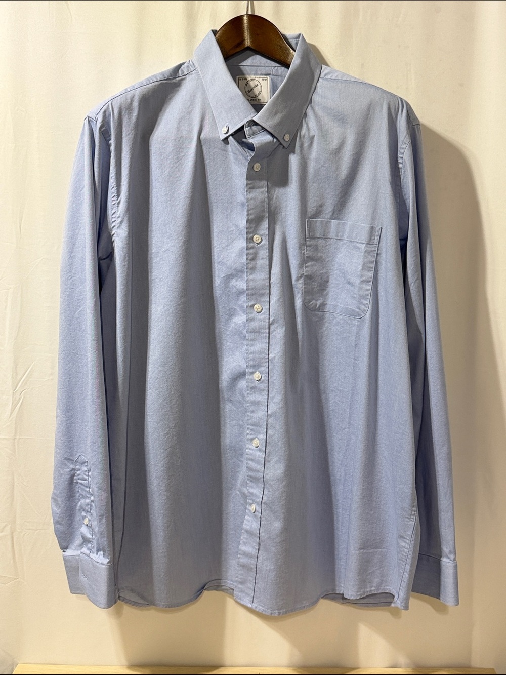 Bespoke Men's Light Blue Button-Down Oxford Shirt